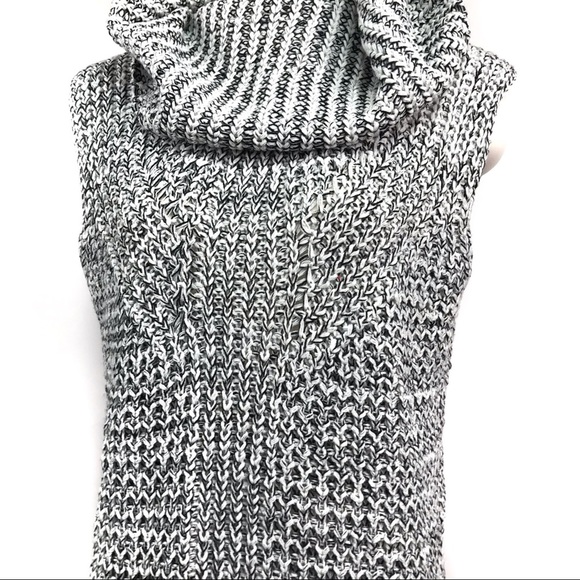 Papillon Gray White Knit Cowl Neck Pull-on Vest XL - Picture 4 of 8